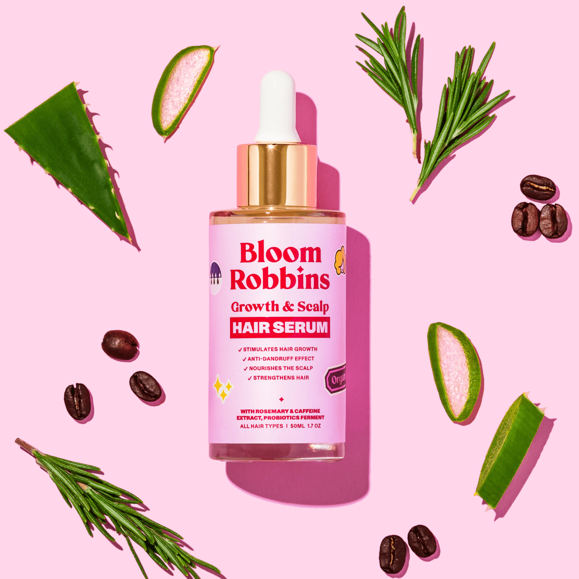Siero per la crescita dei capelli al rosmarino
