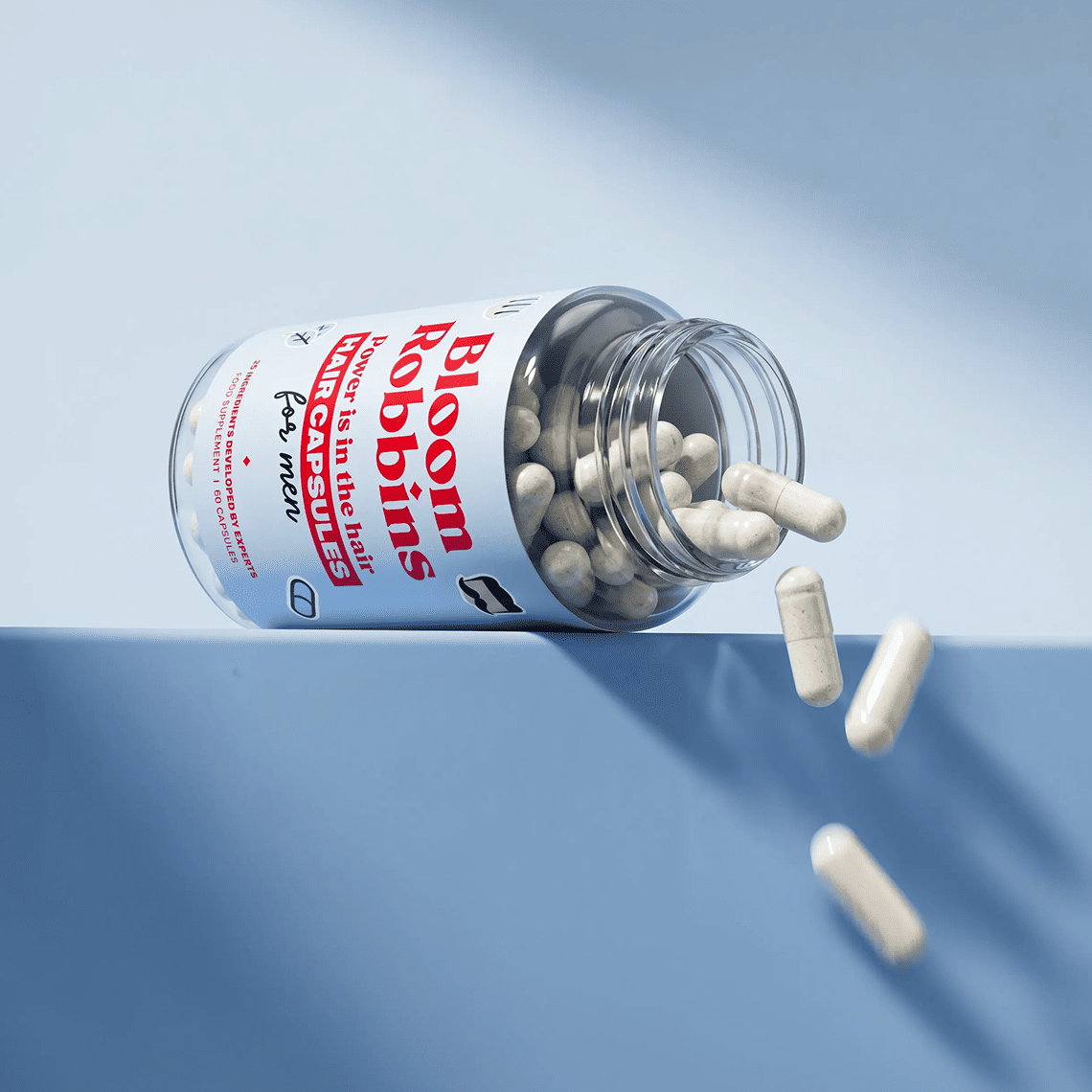 Capsule per capelli con biotina per uomo