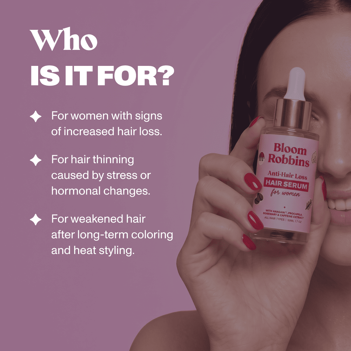 Siero contro la caduta dei capelli per donne