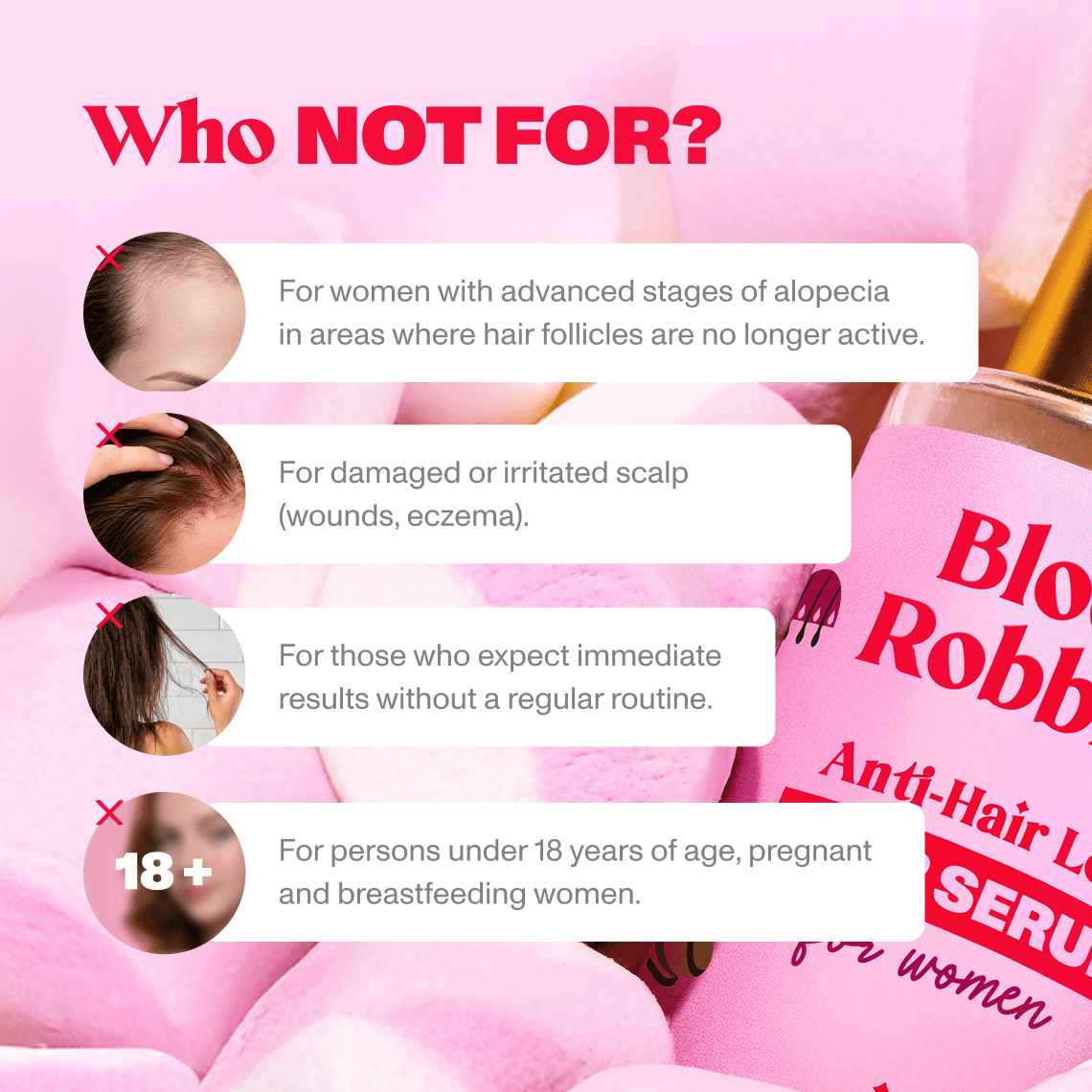 Siero contro la caduta dei capelli per donne