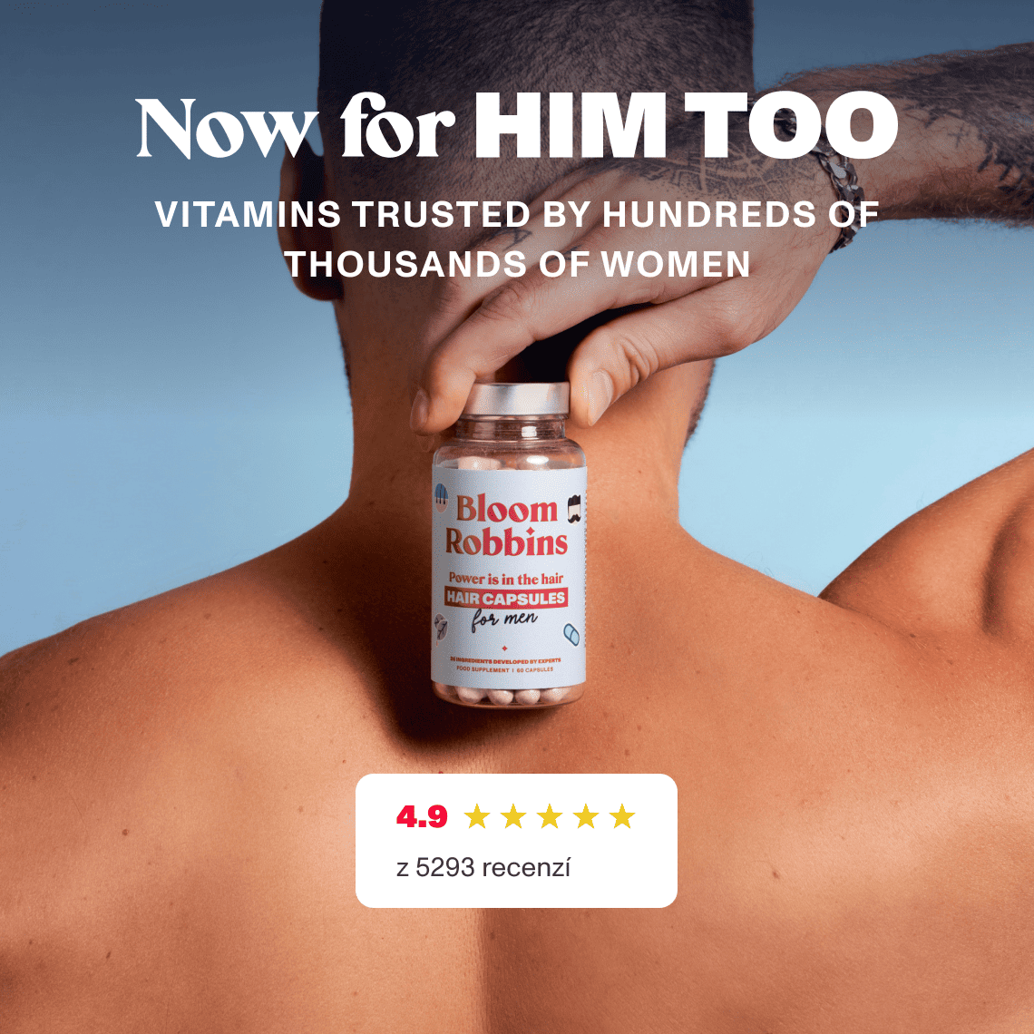 Capsule per capelli con biotina per uomo
